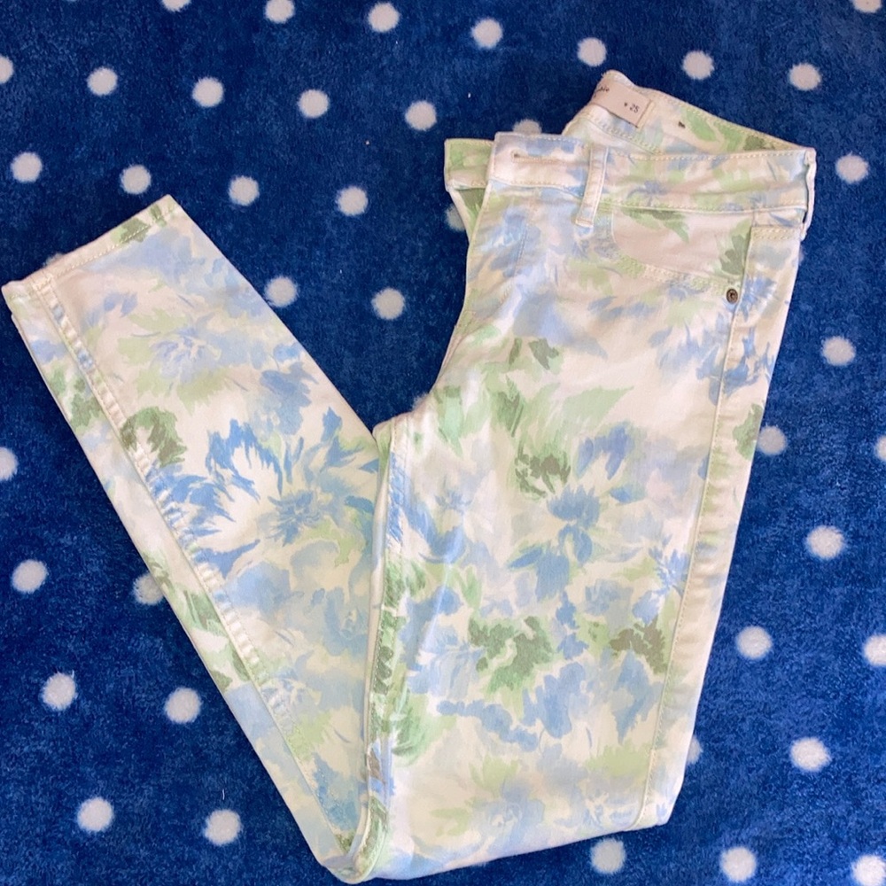 Abercrombie & Fitch pastel printed jeans - size 0
